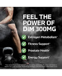 Dim 300mg For Men, Estrogen Blocker & Aromatase Inhibitor, Men s Hormone Balance & Fitness Booster Supplement with Diindolylmethane, SMNutrition, 60ct
