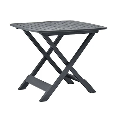 vidaXL Folding Patio Table Anthracite 31.1"x28.3"x27.6" Plastic