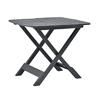 vidaXL Folding Patio Table Anthracite 31.1"x28.3"x27.6" Plastic