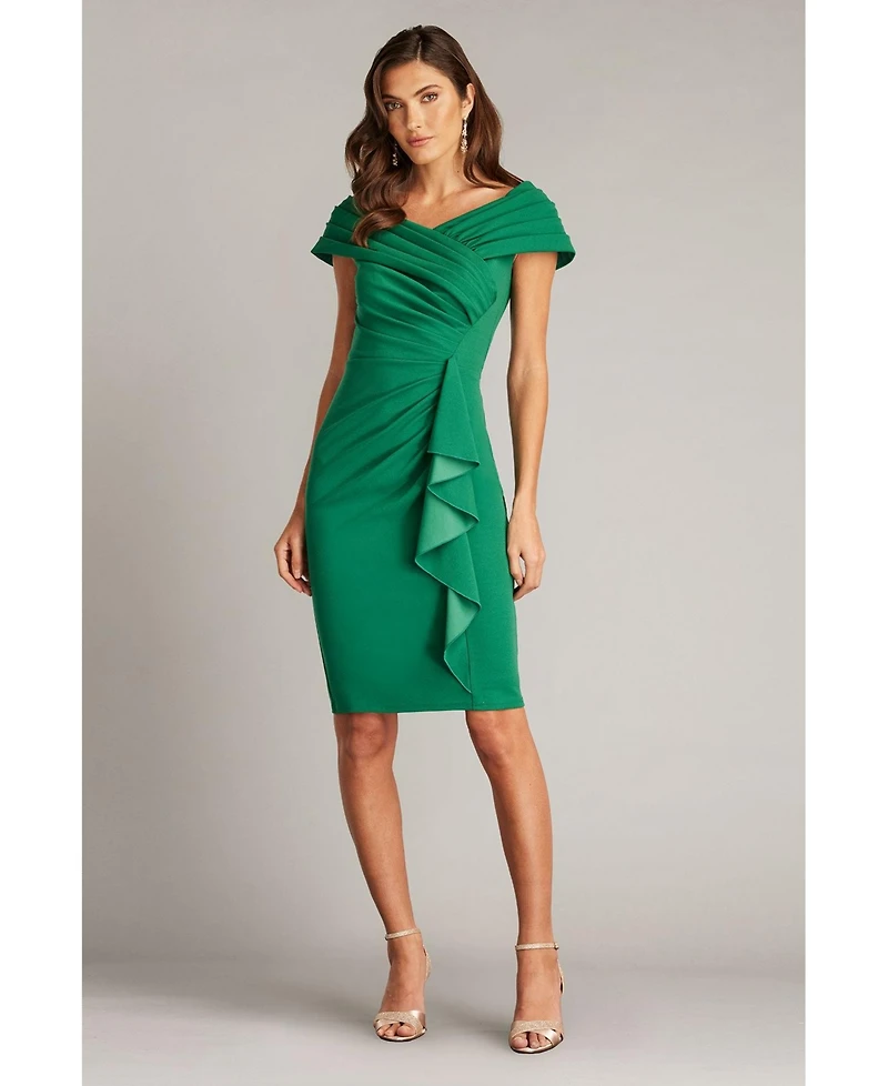 Tadashi Shoji Martine Waterfall Flounce Dress