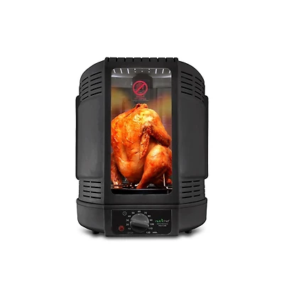 NutriChef Vertical Countertop Rotisserie Rotating Oven (Black)