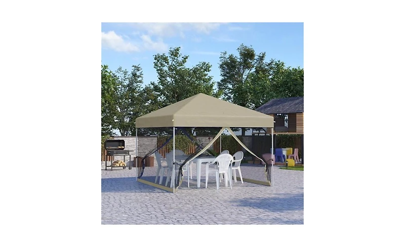 Slickblue 10' x 10' Pop-Up Canopy Tent for Instant Outdoor Shelter