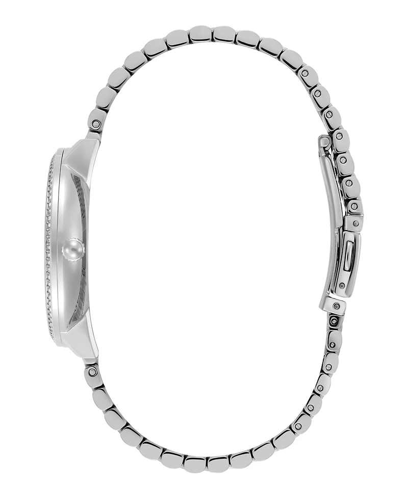 Olivia Burton Women's Ice Burst Silver-Tone Stainless Steel Bracelet Watch 35mm