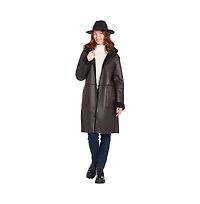 Frye Women's Mariah Reversible Faux Shearling Coat