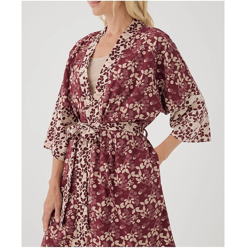 Pact Women's Organic Cotton Staycation Short Robe