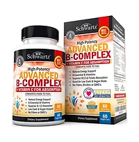 Advanced B-Complex Capsules, Low Carb Diet Support, Bioschwartz, 60ct