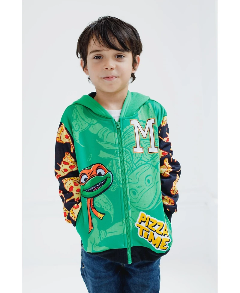 Teenage Mutant Ninja Turtles Little Boys Fleece Zip Up Cosplay Hoodie