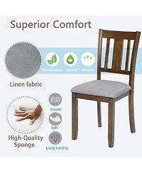 Set of 4 Wooden Dining Chairs for Stylish and Durable Seating