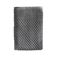 Linery & Co. Quick-Drying Cotton Diamond Waffle Textured Bath Towel, 54" x 27"