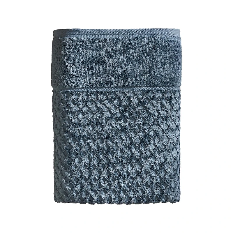 Linery & Co. Quick-Drying Cotton Diamond Waffle Textured Bath Towel, 54" x 27"