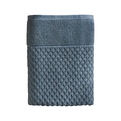 Linery & Co. Quick-Drying Cotton Diamond Waffle Textured Bath Towel, 54" x 27"