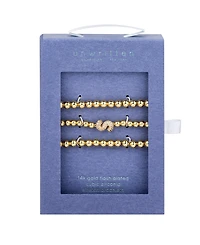 Unwritten Cubic Zirconia Bubble Initial Stretch Bracelet Set