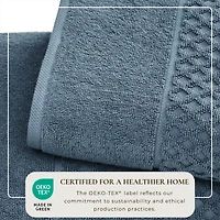 Linery & Co. Quick-Drying Cotton Diamond Waffle Textured -Piece Bath Towel Set