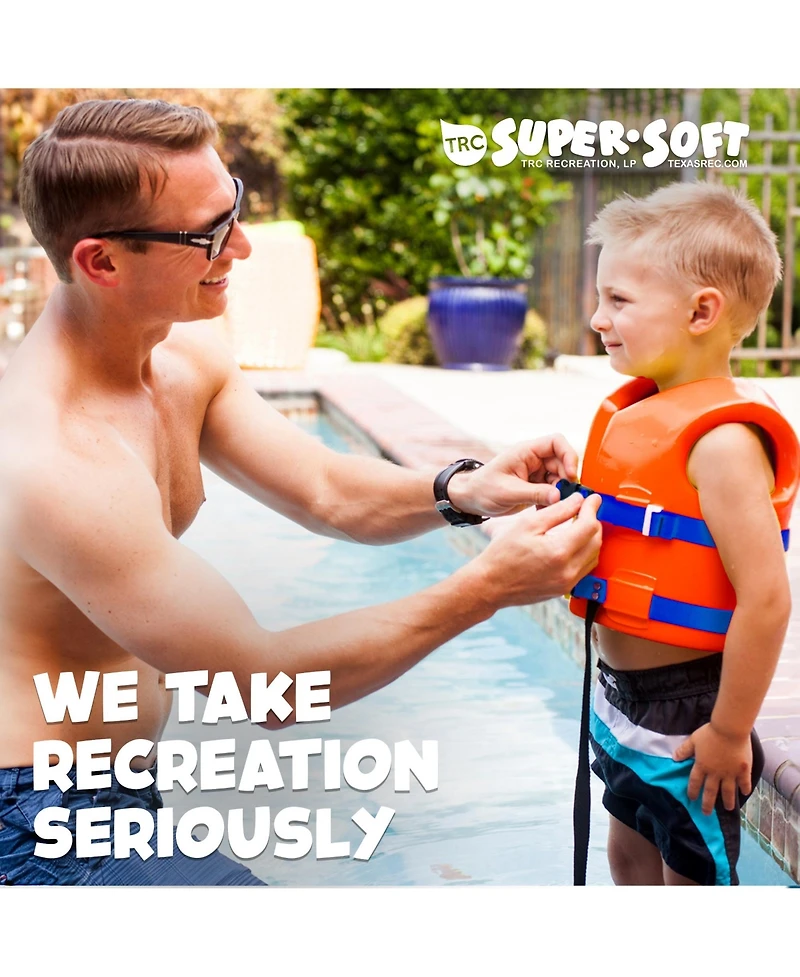 Trc Recreation Super Soft Child Life Jacket Swim Vest, Small