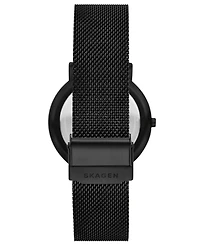 Skagen Men's Signatur Quartz Three-Hand Black Stainless Steel 40mm