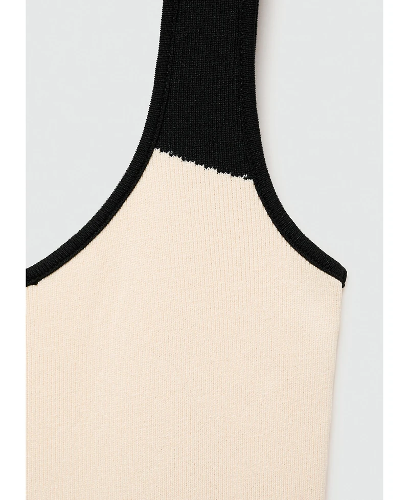 Mango Women's Striped Knitted Midi-Dress