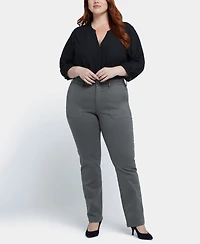 Nydj Plus Marilyn Straight Utility Pocket Jean