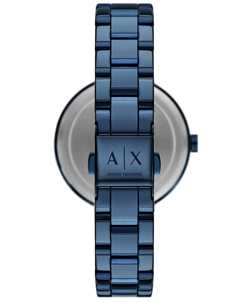 A|X Armani Exchange Women's Quartz Two-Hand Blue Stainless Steel Watch 36mm