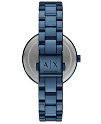 A|X Armani Exchange Women's Quartz Two-Hand Blue Stainless Steel Watch 36mm