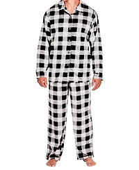 Men's Notch Collar Fleece Pajama Set