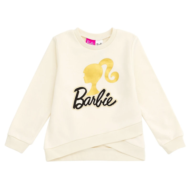 Barbie Girls Fleece Sweatshirt and Jogger Pants Outfit Set