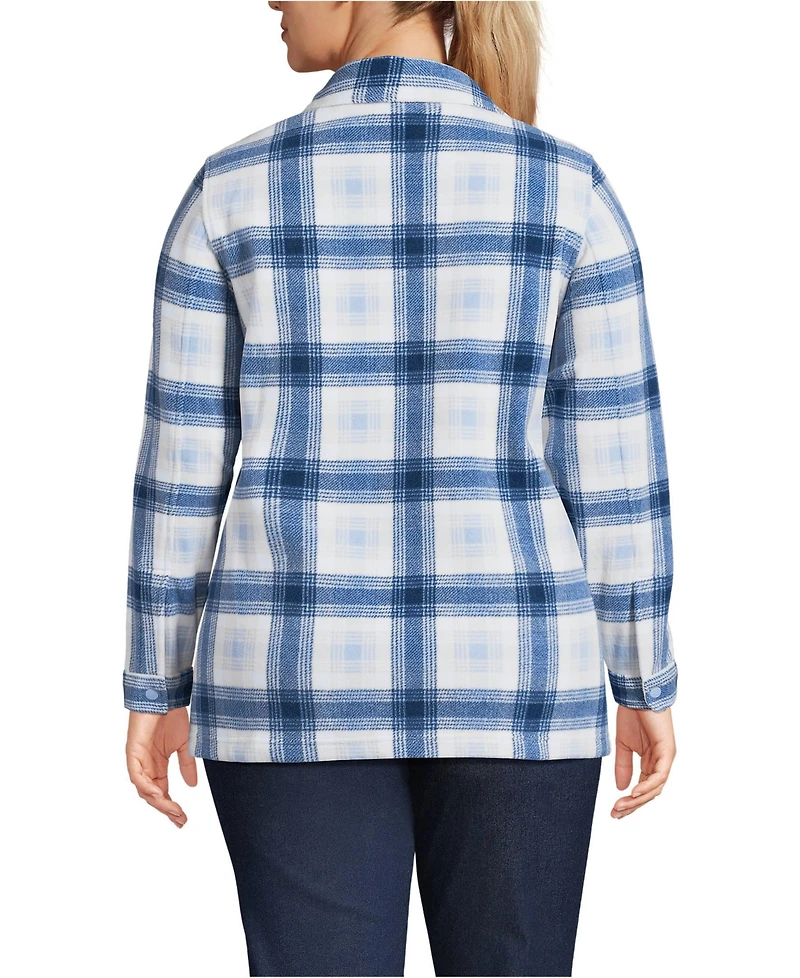 Lands' End Plus Anyweather Fleece Shirt Jacket