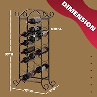 Kings Brand Furniture Floor Freestanding Metal Wine Rack, Wine Bottle Holder Stands, Wine Storage for Home Bar