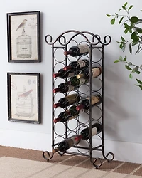 Kings Brand Furniture Floor Freestanding Metal Wine Rack, Wine Bottle Holder Stands, Wine Storage for Home Bar