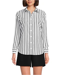 Lands' End Women's No Iron Button Front Shirt