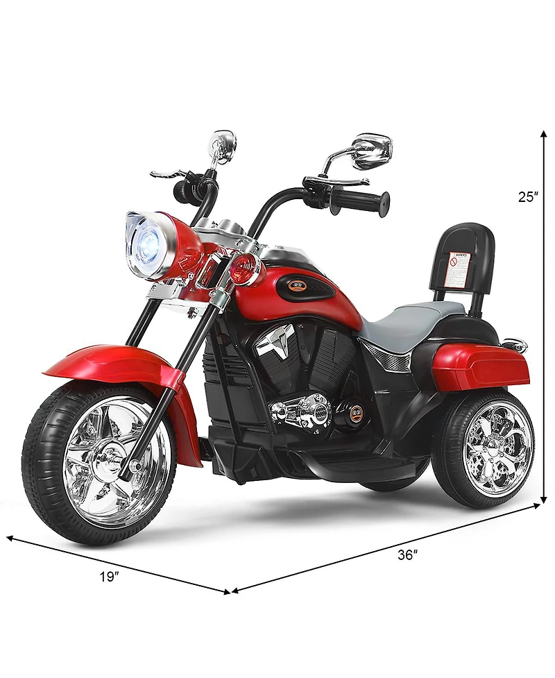 3 Wheel Kids Ride On Motorcycle 6V Battery Powered Electric Toy