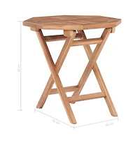 vidaXL Folding Patio Table 17.7"x17.7"x17.7" Solid Teak Wood