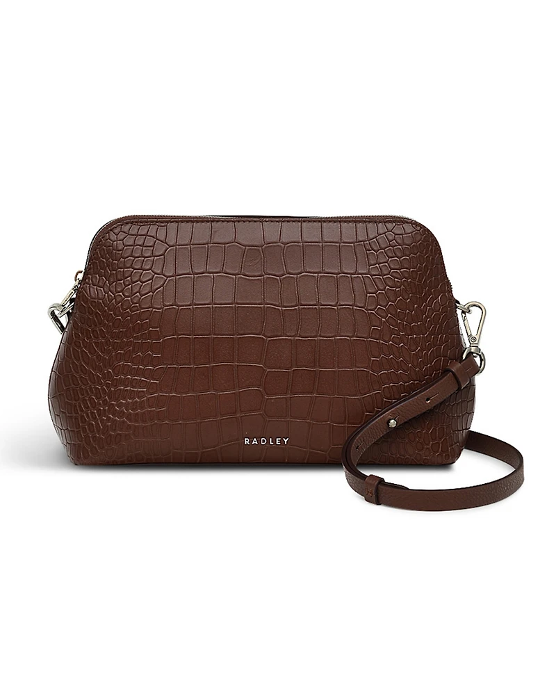 Radley London Liverpool Street 3.0 Faux Croc Zip Top Crossbody Bag