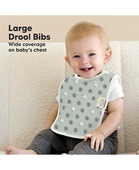 KeaBabies 8-Pack Coast Baby Bibs for Boy, Girl, Drool Bibs, Bib Girls, Boys