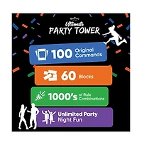 Ultimate Party Tower - 100 Original Commands, 60 Blocks & 1000's of Hilarious Rule Combinations - Fun Party Games
