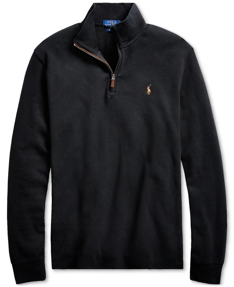Polo Ralph Lauren Men's Big & Tall Estate-Rib Quarter-Zip Pullover Sweater