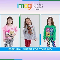L.o.l. Surprise! Girls French Terry Sweatshirt and Leggings Outfit Set