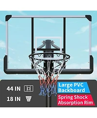 Slickblue Outdoor Basketball Hoop with Height Adjustment for Versatile Play