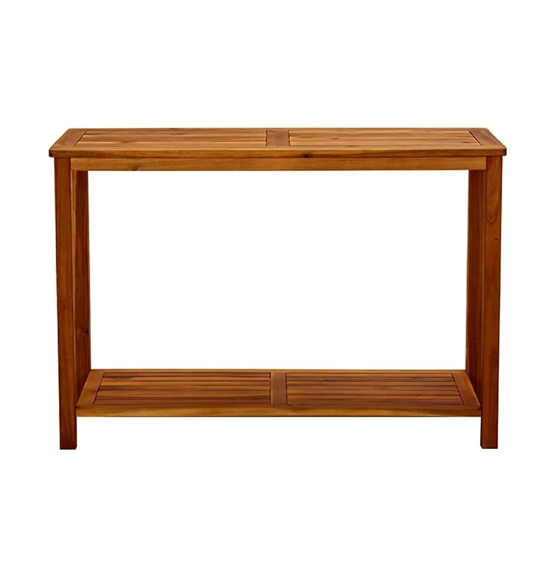 vidaXL Patio Console Table 43.3"x15.7"x29.5" Solid Acacia Wood