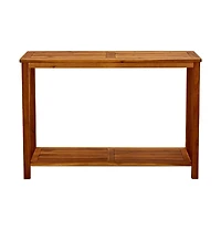 vidaXL Patio Console Table 43.3"x15.7"x29.5" Solid Acacia Wood