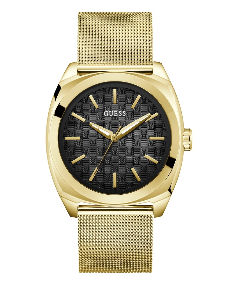 Guess Men's Analog Gold Tone Mesh Watch 43mm