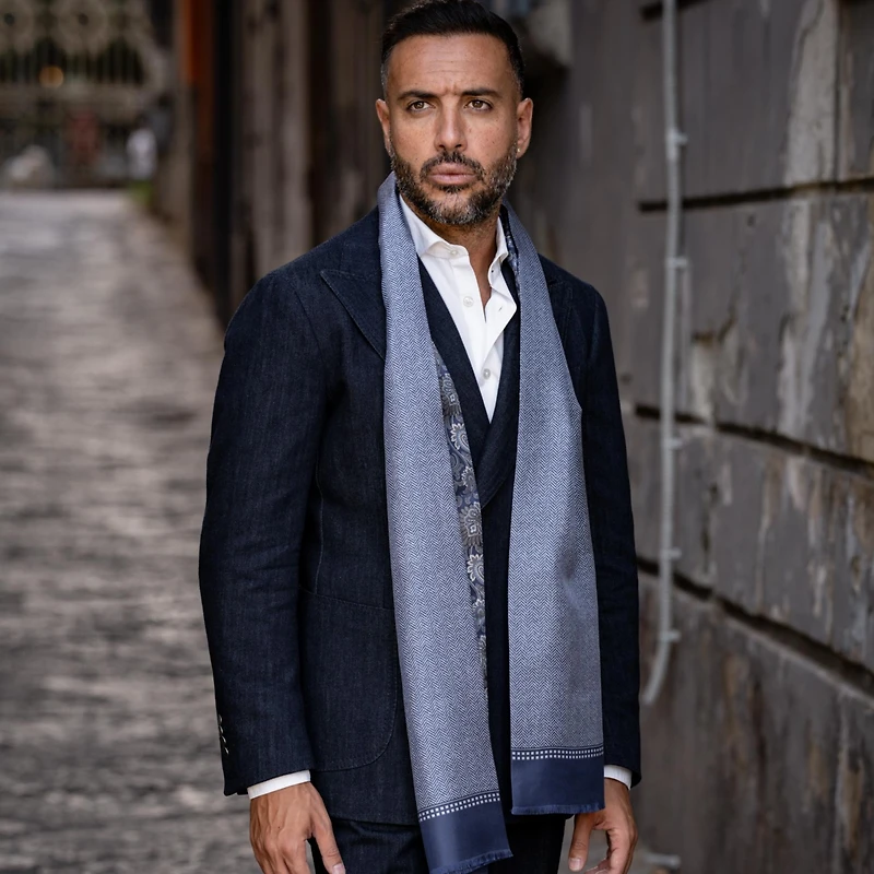Pasquino - Silk Scarf for Men