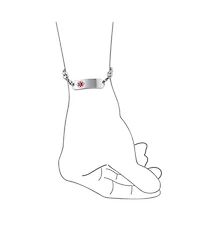 Bling Jewelry Lightweight Blank Identification Medical Id Link Bracelet Stainless Steel 8.5in