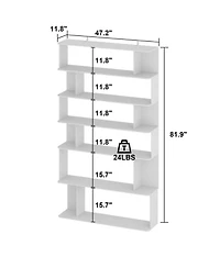 Famapy Wooden Grain 12-Shelves Standard Bookcase