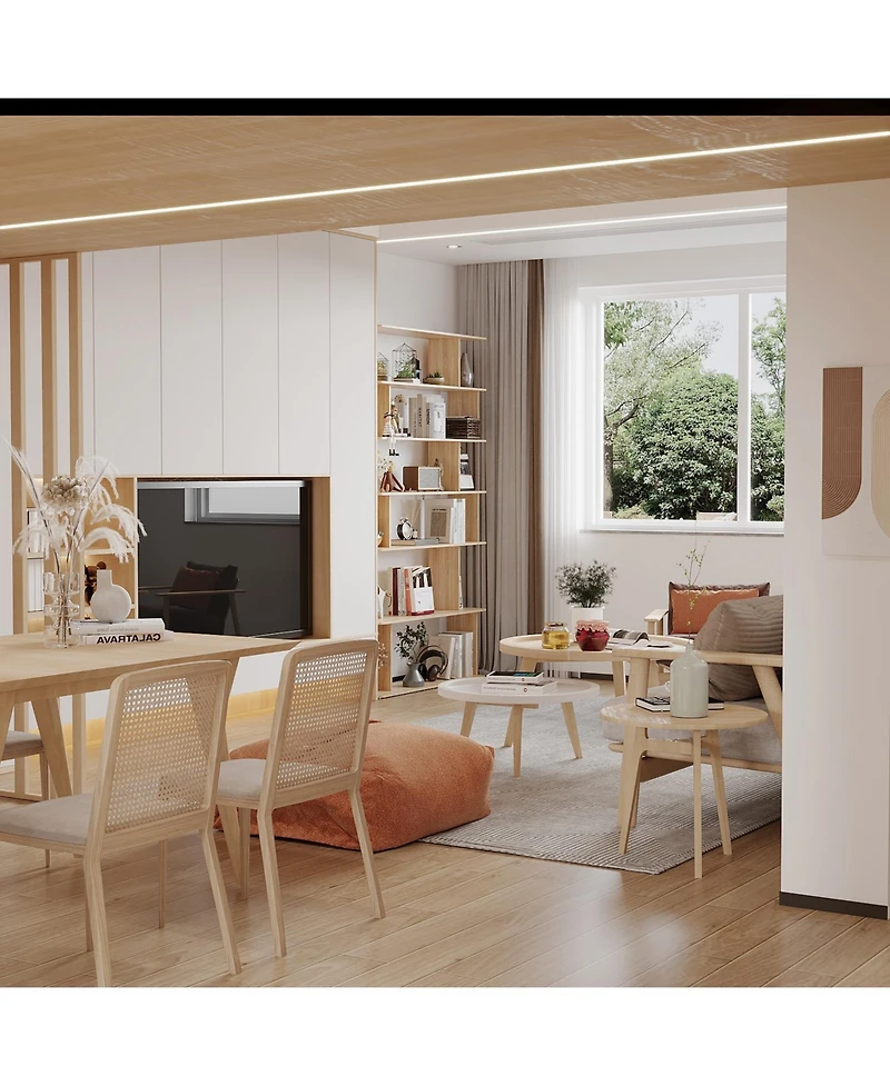 Famapy Wooden Grain 12-Shelves Standard Bookcase