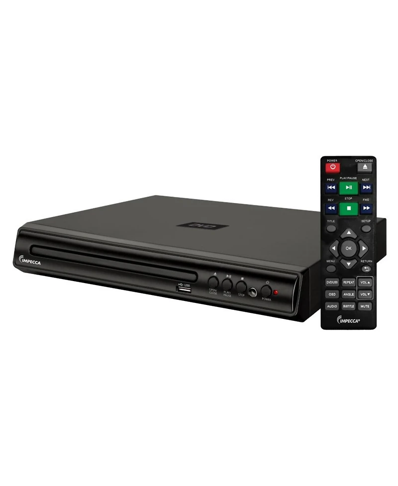 Impecca Compact Home Dvd Player with Usb Playback, Black