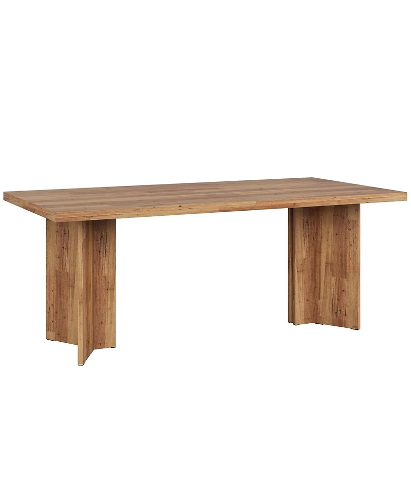 Tribesigns 63-inch Dining Table for 4-6, Farmhouse Kitchen Table with Large Tabletop, Rectangular Dinner Eating Table
