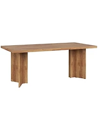 Tribesigns 63-inch Dining Table for 4-6, Farmhouse Kitchen Table with Large Tabletop, Rectangular Dinner Eating Table