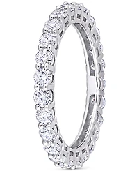 Moissanite Polished Eternity Band (1-1/2 ct. t.w.) in 10k White Gold