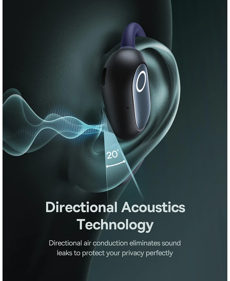 Baseus True Wireless Earbuds Bluetooth 5.3 Open Ear Headphones Sport Earphones,Eli Fit White