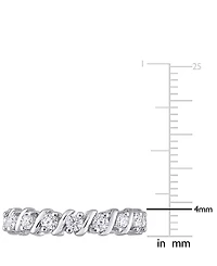 Moissanite Polished Bar Eternity Band (1 ct. t.w.) Sterling Silver